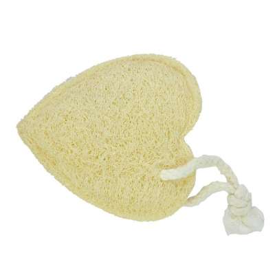 Nature loofah heart shape brush