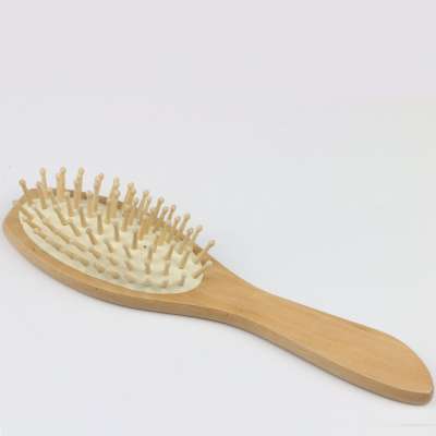 Natural high quality wooden hair brush with 70 holes