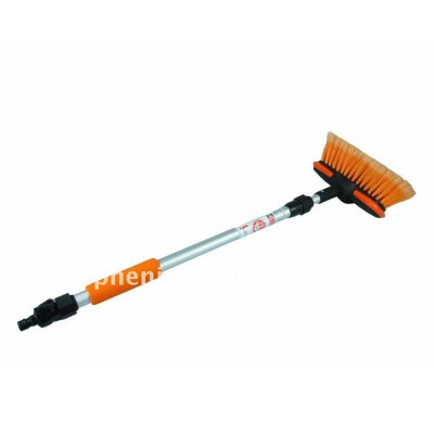 8" Flow-Thru Truck Rv Car Wash Brush With Long Handle