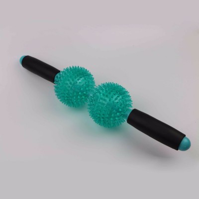 TWO BALL PLASTIC Trigger Point Athletic Muscle Roller Massage Therapy Stick