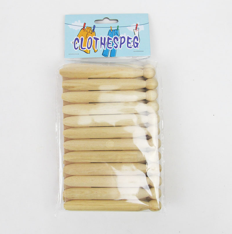 24Pcs cloth hanging wooden peg