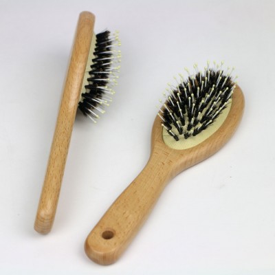 Hot Sale Natural Wood Detangling Boar Bristle Hair Brush For All Style Hair